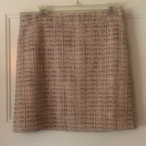 LOFT Tweed Mini Skirt - pink, cream and blue